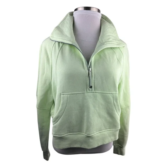 Lululemon Scuba Oversized Half Zip Hoodie Funnel Neck Green Women's Size M/L - Picture 5 of 13